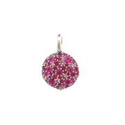 WALTERS FAITH 18K White Gold Pink Sapphire Pebble Locket